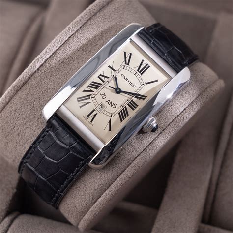 cartier tank americaine white gold mens|Cartier Tank americaine with diamonds.